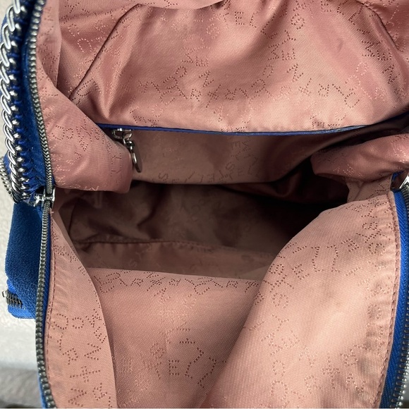 Stella McCartney Falabella Mini Backpack-Blue-Shaggy Deer Faux Suede-Luxury-Boho main image 11